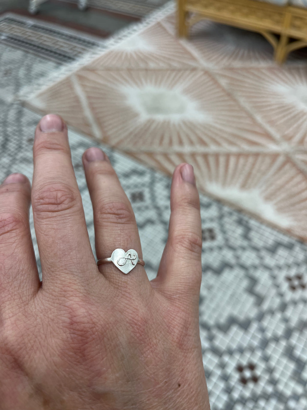 Initial Heart Ring