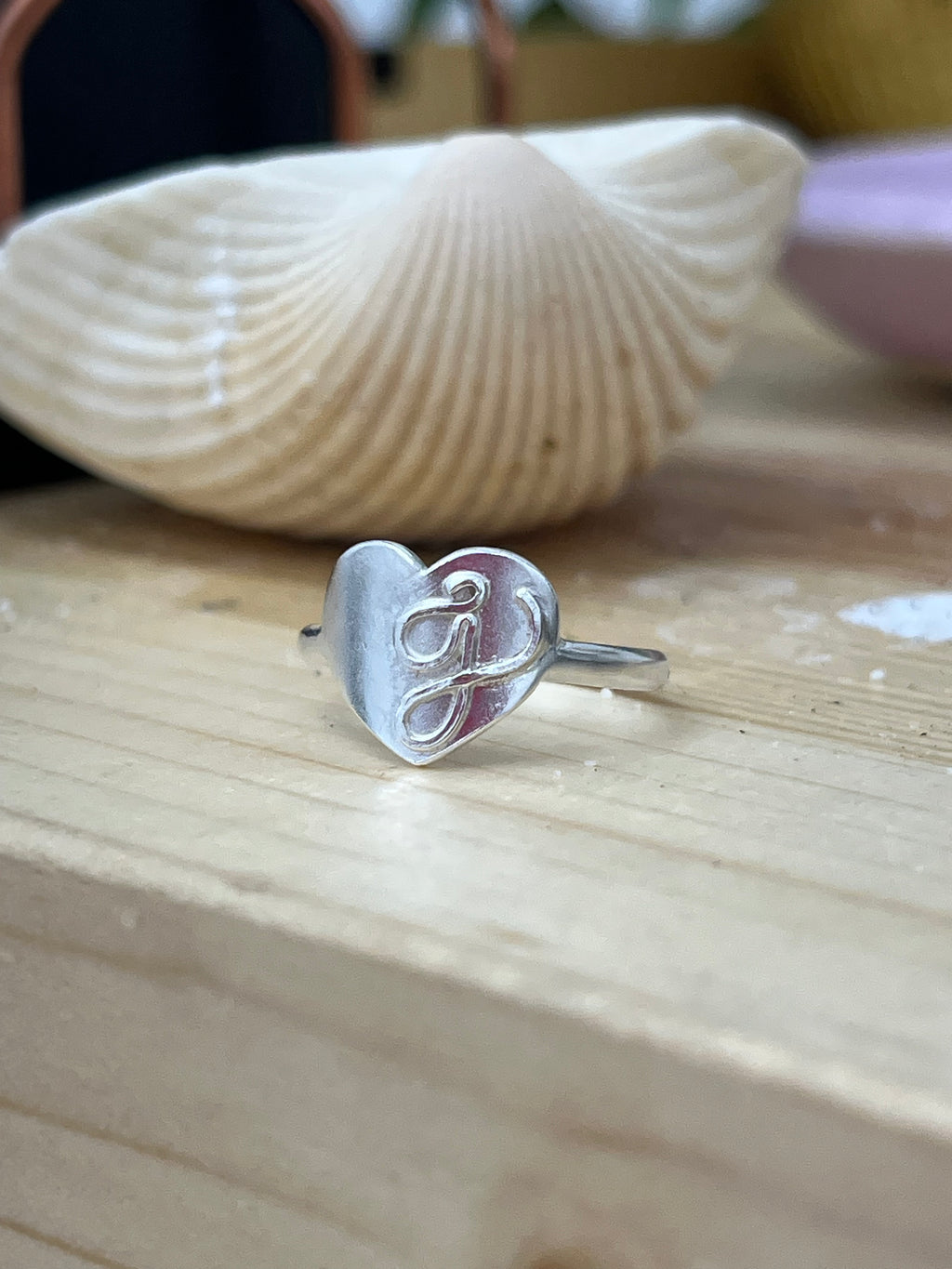Initial Heart Ring