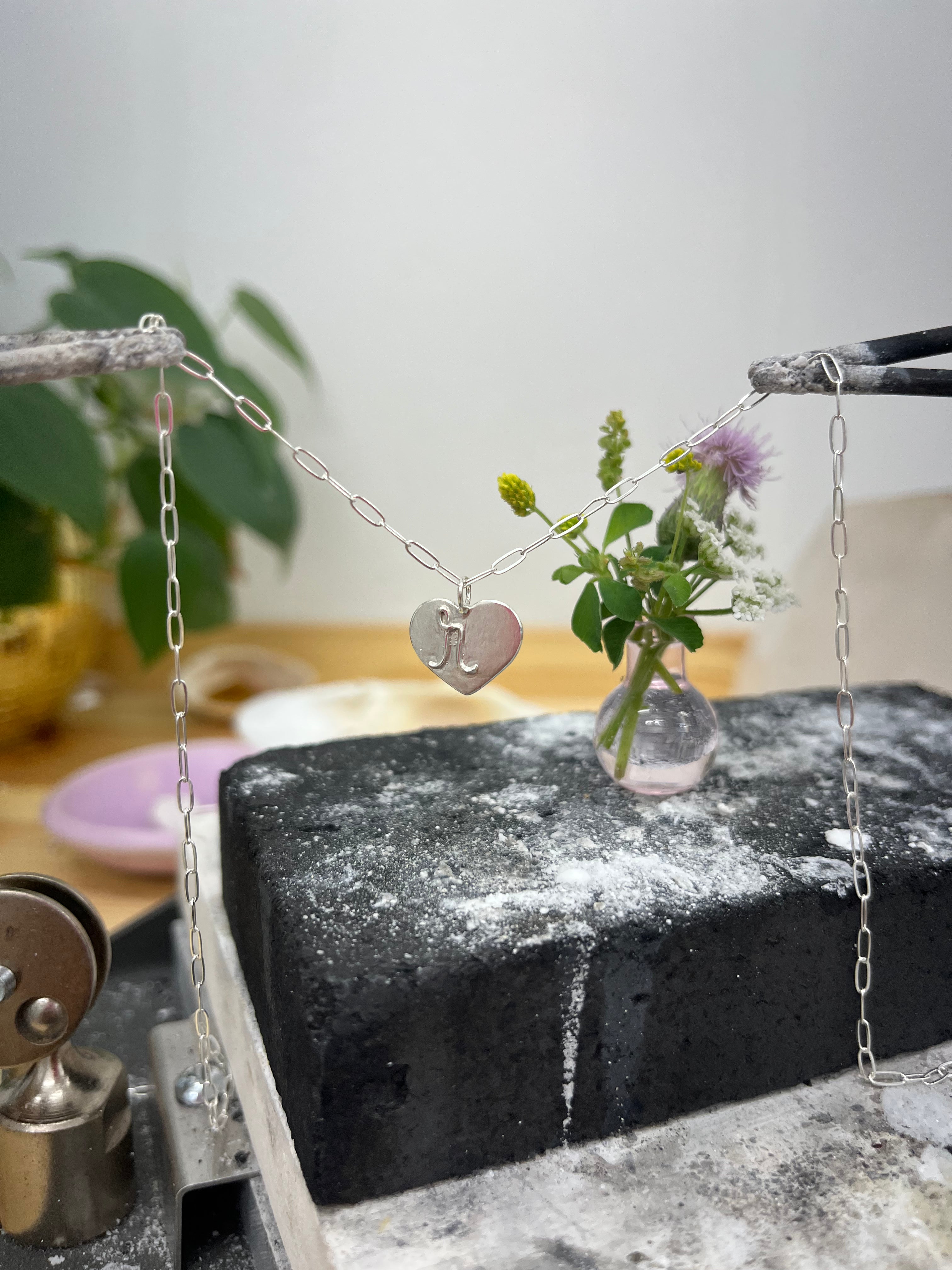 Initial Heart Pendant
