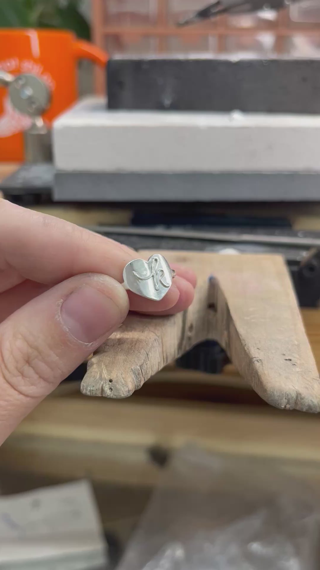 Initial Heart Ring